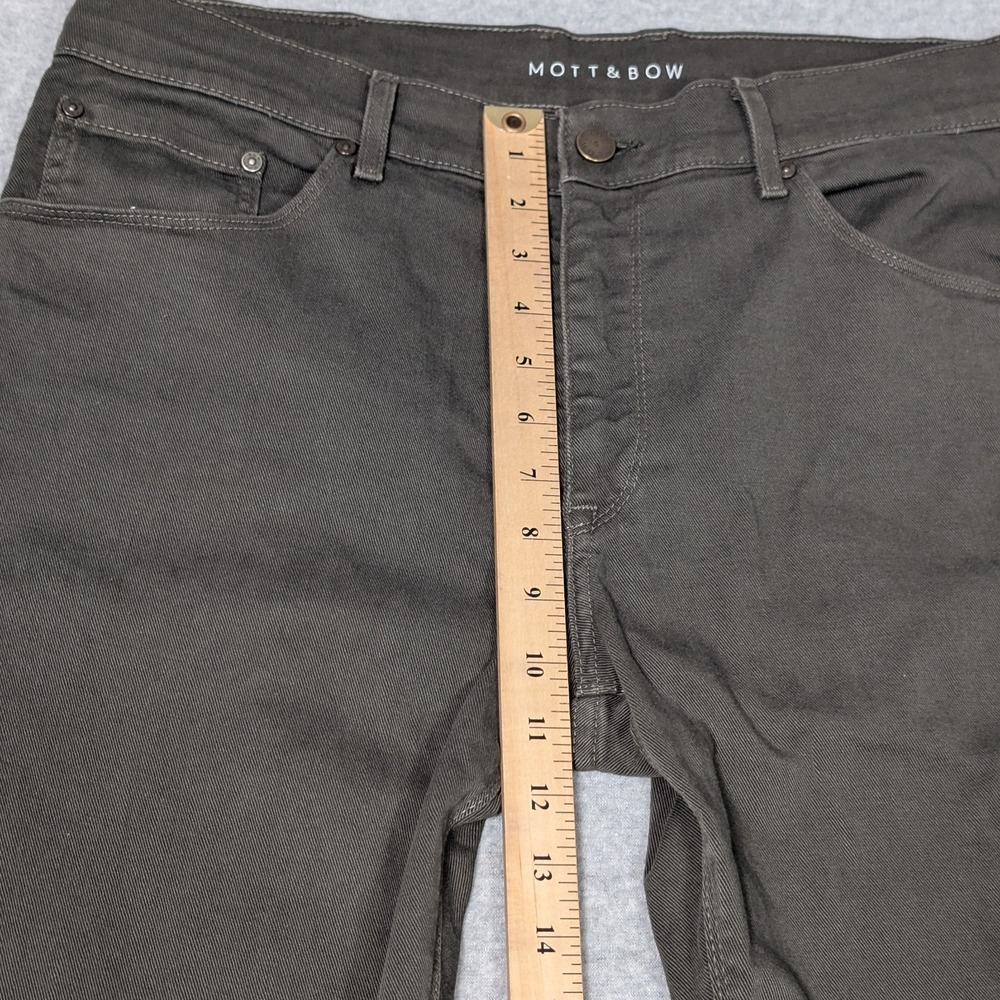 Mott & Bow Mercer Straight Jeans Mens Size 36x32 Military Green - Picture 10 of 13